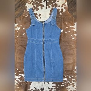 Haute Monde Blue Denim Mini Dress